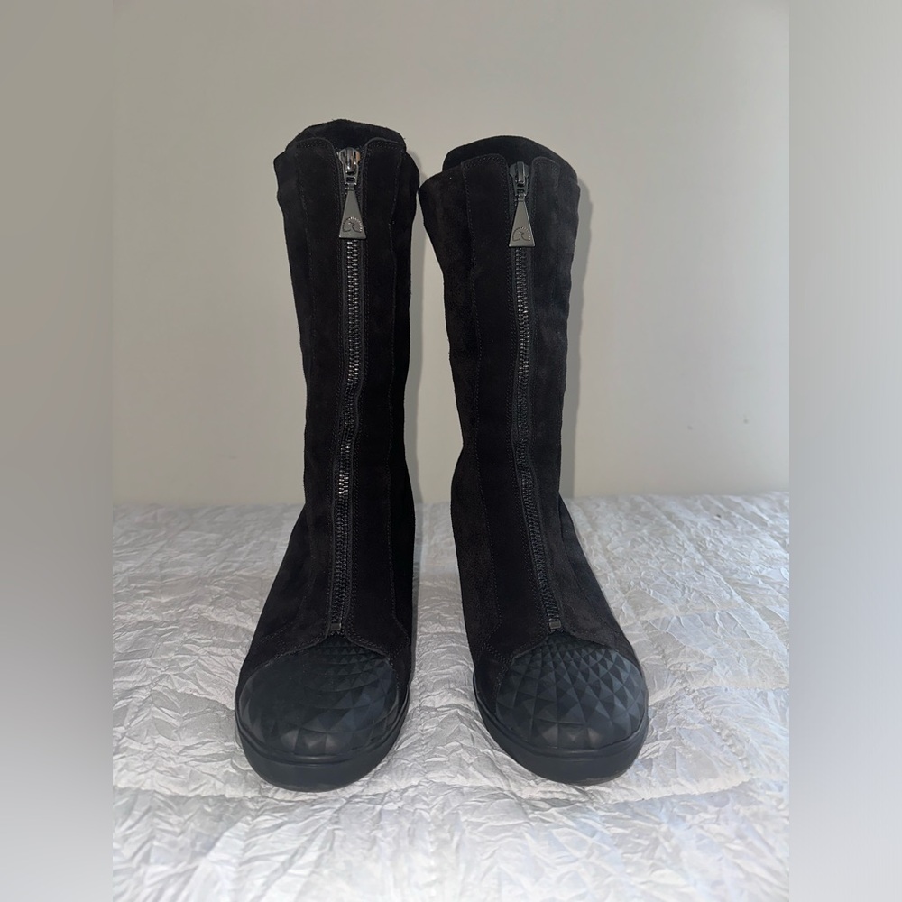 Geox Patrick Cox Velvet Wedge Boots
